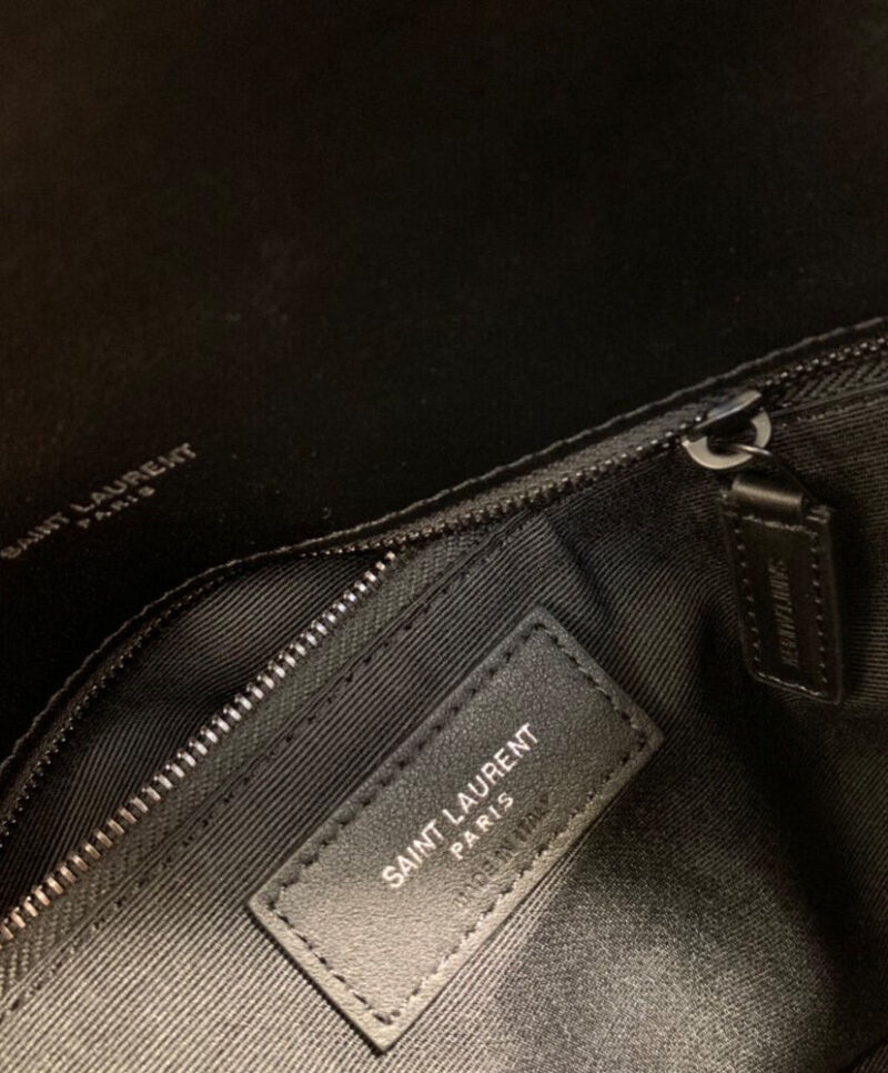 Saint Laurent Loulou Puffer Small Bag In Quilted Lambskin Black